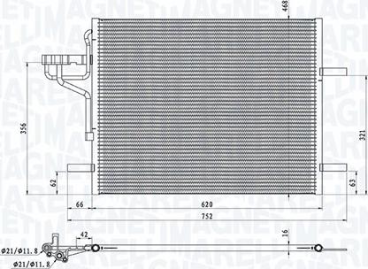 Magneti Marelli 350203876000 - Конденсатор, кондиціонер autocars.com.ua