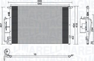 Magneti Marelli 350203892000 - Конденсатор, кондиціонер autocars.com.ua