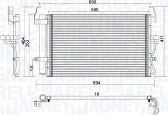 Magneti Marelli 350203894000 - Конденсатор, кондиціонер autocars.com.ua