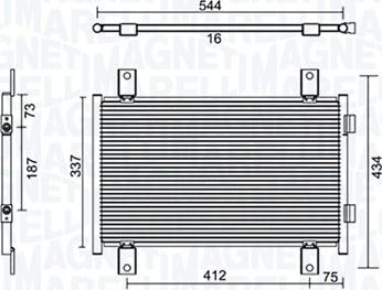 Magneti Marelli 350203895000 - Конденсатор, кондиціонер autocars.com.ua