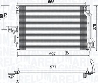 Magneti Marelli 350203897000 - Конденсатор, кондиціонер autocars.com.ua