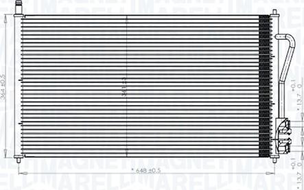 Magneti Marelli 350203898000 - Конденсатор, кондиціонер autocars.com.ua