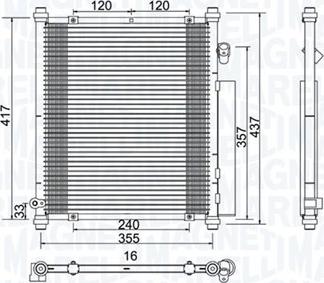 Magneti Marelli 350203907000 - Конденсатор, кондиціонер autocars.com.ua