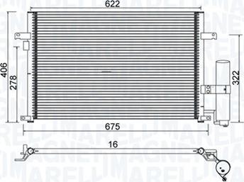 Magneti Marelli 350203912000 - Конденсатор, кондиціонер autocars.com.ua