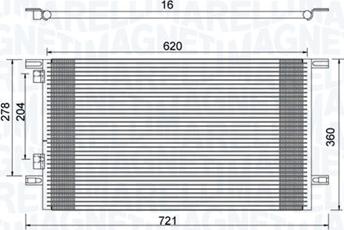 Magneti Marelli 350203918000 - Конденсатор, кондиціонер autocars.com.ua