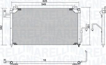 Magneti Marelli 350203939000 - Конденсатор, кондиціонер autocars.com.ua
