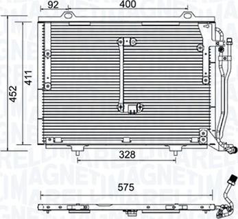 Magneti Marelli 350203948000 - Конденсатор кондиционера avtokuzovplus.com.ua