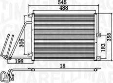 Magneti Marelli 350203950000 - Конденсатор, кондиціонер autocars.com.ua