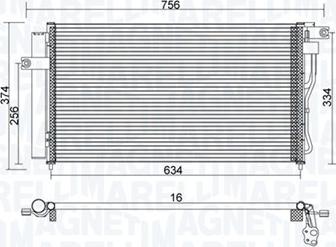 Magneti Marelli 350203953000 - Конденсатор кондиционера avtokuzovplus.com.ua