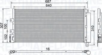 Magneti Marelli 350203969000 - Конденсатор, кондиціонер autocars.com.ua