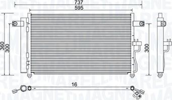 Magneti Marelli 350203974000 - Конденсатор, кондиціонер autocars.com.ua