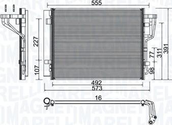 Magneti Marelli 350203976000 - Конденсатор кондиционера avtokuzovplus.com.ua