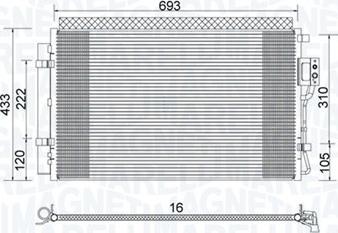 Magneti Marelli 350203978000 - Конденсатор кондиционера avtokuzovplus.com.ua