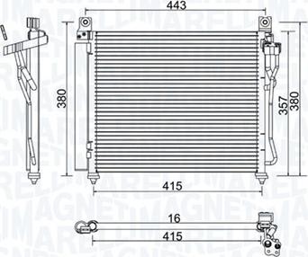 Magneti Marelli 350203980000 - Конденсатор, кондиціонер autocars.com.ua