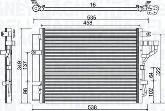 Magneti Marelli 350203981000 - Конденсатор, кондиціонер autocars.com.ua