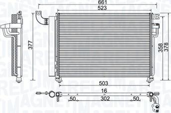 Magneti Marelli 350203982000 - Конденсатор, кондиціонер autocars.com.ua