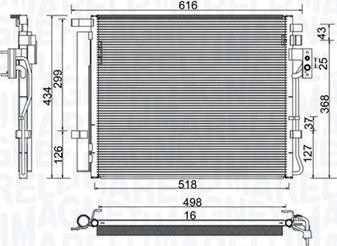 Magneti Marelli 350203983000 - Конденсатор, кондиціонер autocars.com.ua