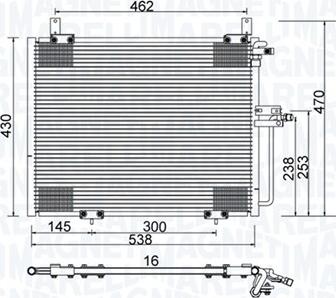 Magneti Marelli 350203988000 - Конденсатор, кондиціонер autocars.com.ua