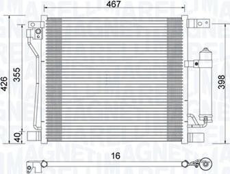 Magneti Marelli 350203992000 - Конденсатор кондиционера avtokuzovplus.com.ua