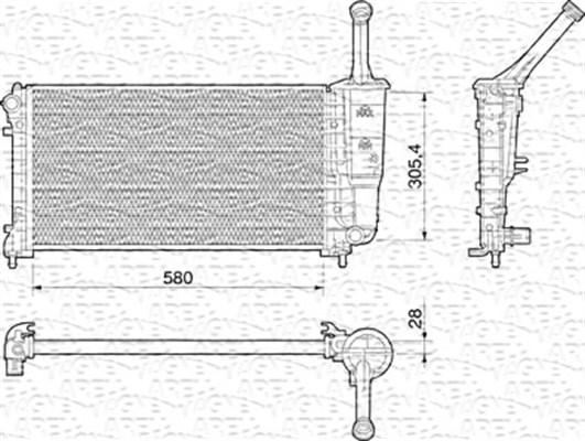 Magneti Marelli 350213011000 - Радіатор, охолодження двигуна autocars.com.ua