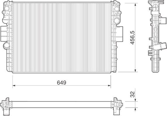 Magneti Marelli 350213016000 - Радиатор, охлаждение двигателя autodnr.net