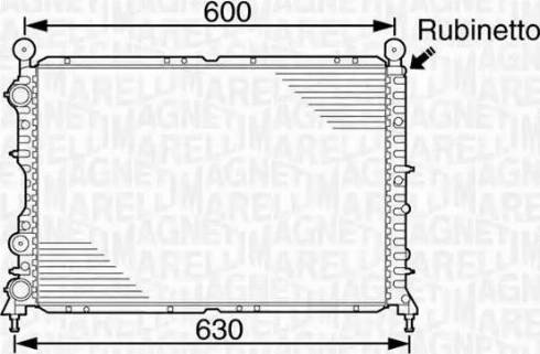 Magneti Marelli 350213100200 - Радіатор, охолодження двигуна autocars.com.ua