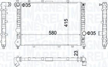 Magneti Marelli 350213100700 - Радиатор, охлаждение двигателя avtokuzovplus.com.ua