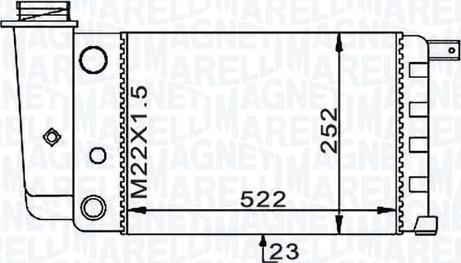 Magneti Marelli 350213101000 - Радиатор, охлаждение двигателя autodnr.net