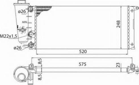 Magneti Marelli 350213101003 - Радіатор, охолодження двигуна autocars.com.ua