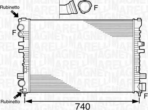 Magneti Marelli 350213102600 - Радіатор, охолодження двигуна autocars.com.ua