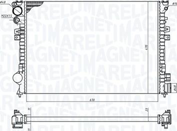 Magneti Marelli 350213102700 - Радіатор, охолодження двигуна autocars.com.ua