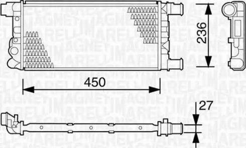 Magneti Marelli 350213103000 - Радіатор, охолодження двигуна autocars.com.ua