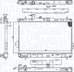 Magneti Marelli 350213110400 - Радіатор, охолодження двигуна autocars.com.ua