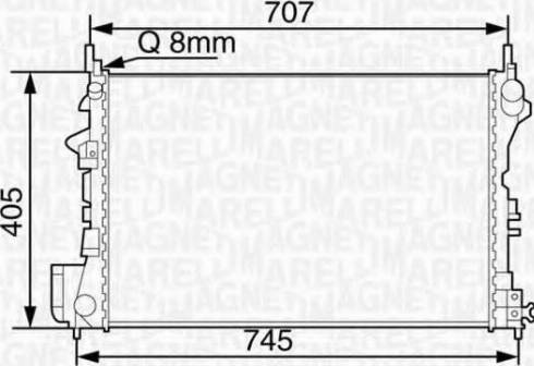 Magneti Marelli 350213114900 - Радіатор, охолодження двигуна autocars.com.ua