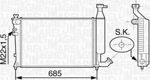 Magneti Marelli 350213117800 - Радиатор, охлаждение двигателя autodnr.net