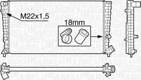 Magneti Marelli 350213118300 - Радіатор, охолодження двигуна autocars.com.ua