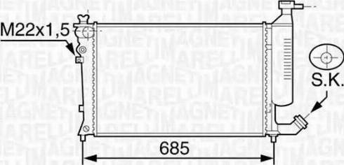 Magneti Marelli 350213119200 - Радіатор, охолодження двигуна autocars.com.ua