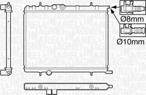 Magneti Marelli 350213119800 - Радіатор, охолодження двигуна autocars.com.ua