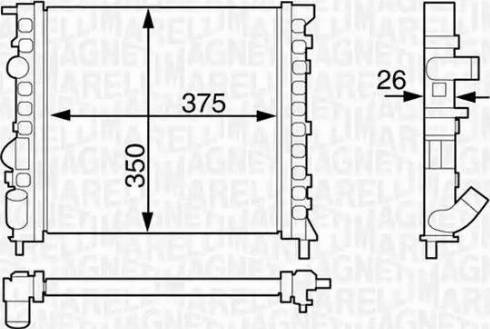 Magneti Marelli 350213122100 - Радіатор, охолодження двигуна autocars.com.ua