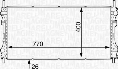 Magneti Marelli 350213122500 - Радиатор, охлаждение двигателя avtokuzovplus.com.ua