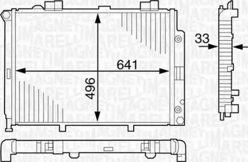 Magneti Marelli 350213123100 - Радіатор, охолодження двигуна autocars.com.ua