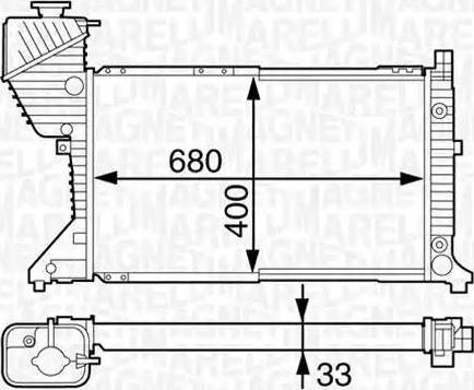 Magneti Marelli 350213123200 - Радиатор, охлаждение двигателя avtokuzovplus.com.ua