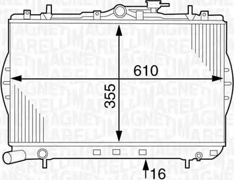 Magneti Marelli 350213123600 - Радіатор, охолодження двигуна autocars.com.ua