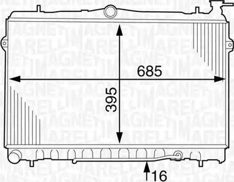 Magneti Marelli 350213123900 - Радіатор, охолодження двигуна autocars.com.ua