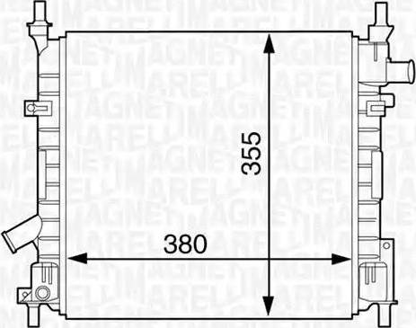 Magneti Marelli 350213124300 - Радіатор, охолодження двигуна autocars.com.ua