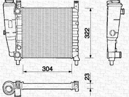 Magneti Marelli 350213125000 - Радиатор, охлаждение двигателя avtokuzovplus.com.ua