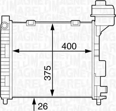 Magneti Marelli 350213125500 - Радіатор, охолодження двигуна autocars.com.ua