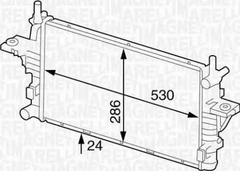 Magneti Marelli 350213126100 - Радиатор, охлаждение двигателя avtokuzovplus.com.ua