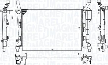 Magneti Marelli 350213126200 - Радиатор, охлаждение двигателя autodnr.net