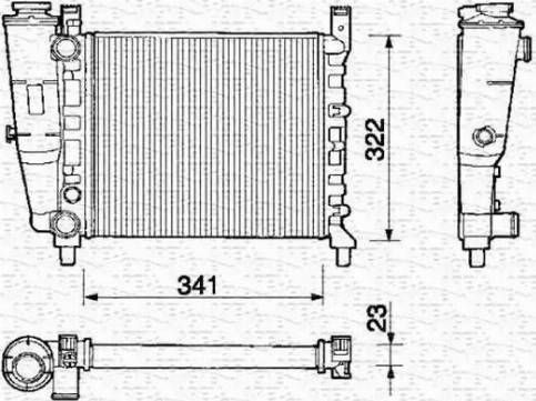 Magneti Marelli 350213127000 - Радиатор, охлаждение двигателя avtokuzovplus.com.ua